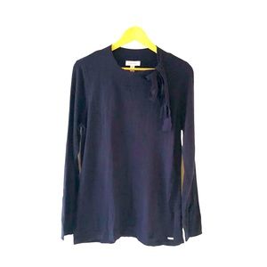 CALVIN KLEIN WOMENS SWEATER PULLOVER TOP NAVY BLUE SIZE M